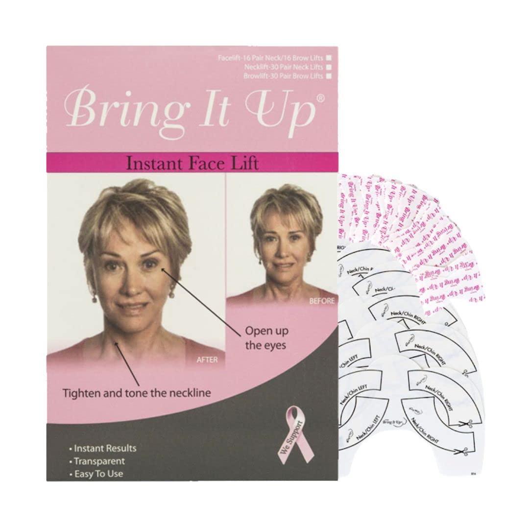 Bring It Up Face Lift Tape Kit - 30 Pcs Transparent Anti-Wrinkle Strips For Instant Lift