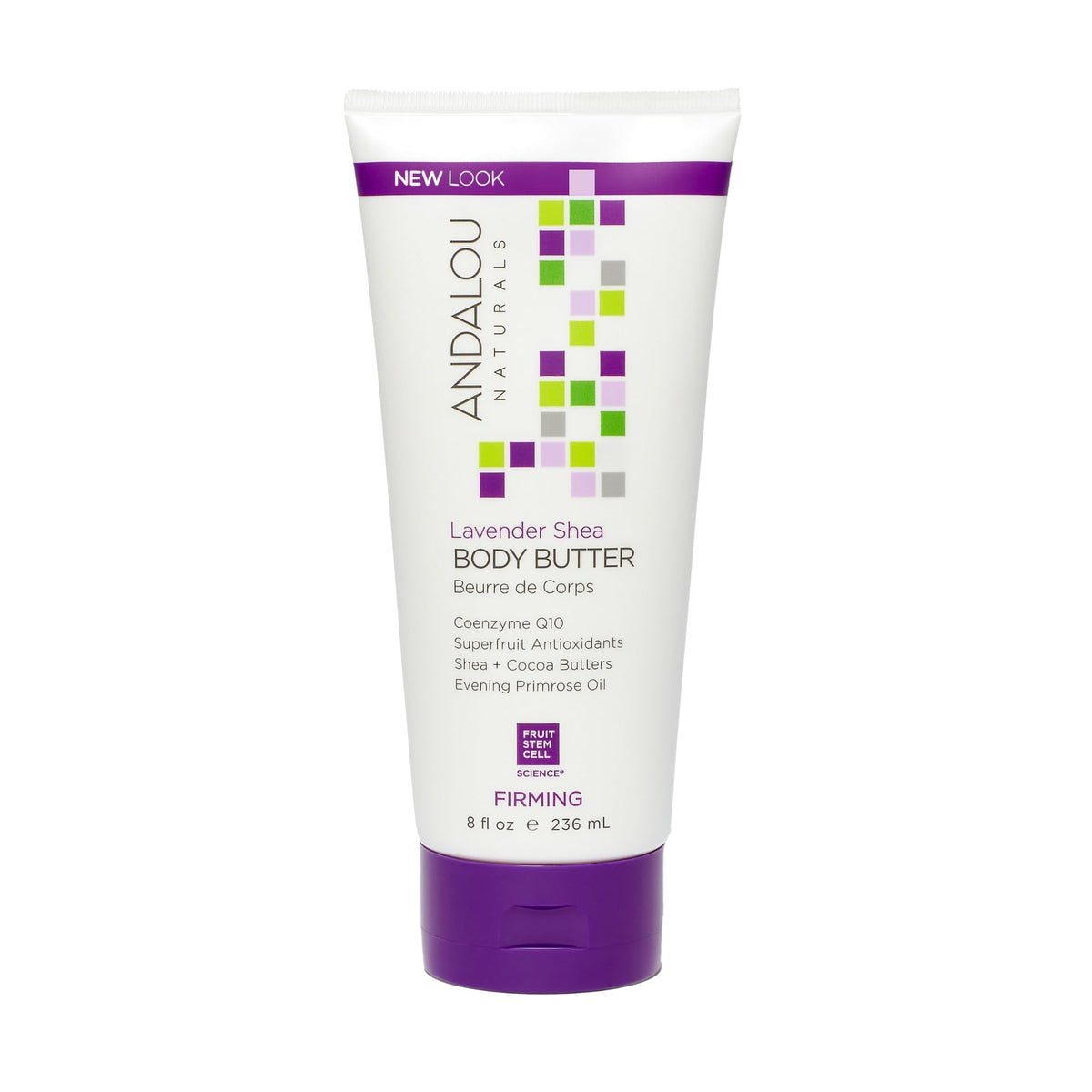 Andalou Naturals Lavender Body Butter, 8 Oz - Vegan Moisturizer With Shea & Cocoa Butters