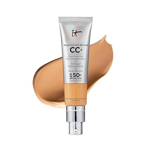 It Cosmetics Cc+ Cream, Tan Warm - Full-Coverage Foundation & Spf 50+, Hydrating Serum, 1.08 Fl