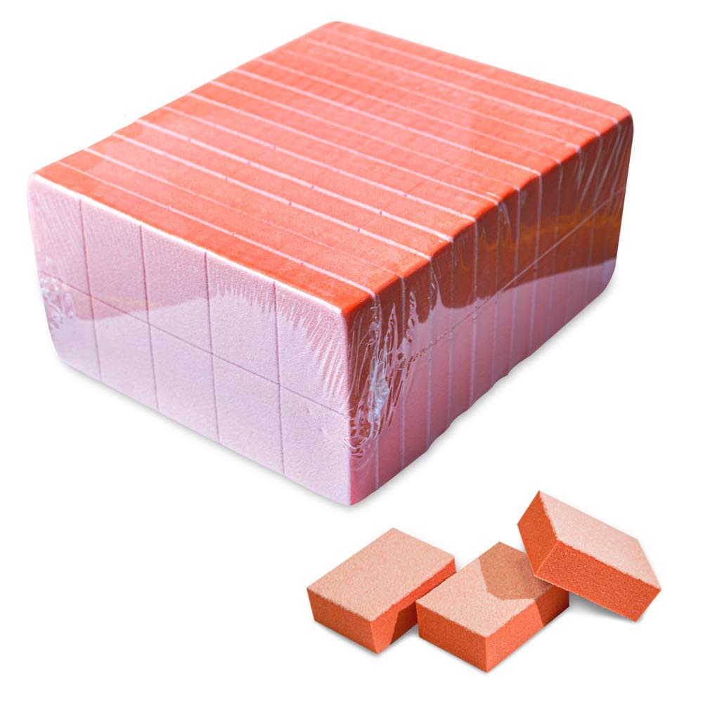 Karlash 80/100 Grit Orange Nail Mini Buffer Block File - 780 Count, Emery Material