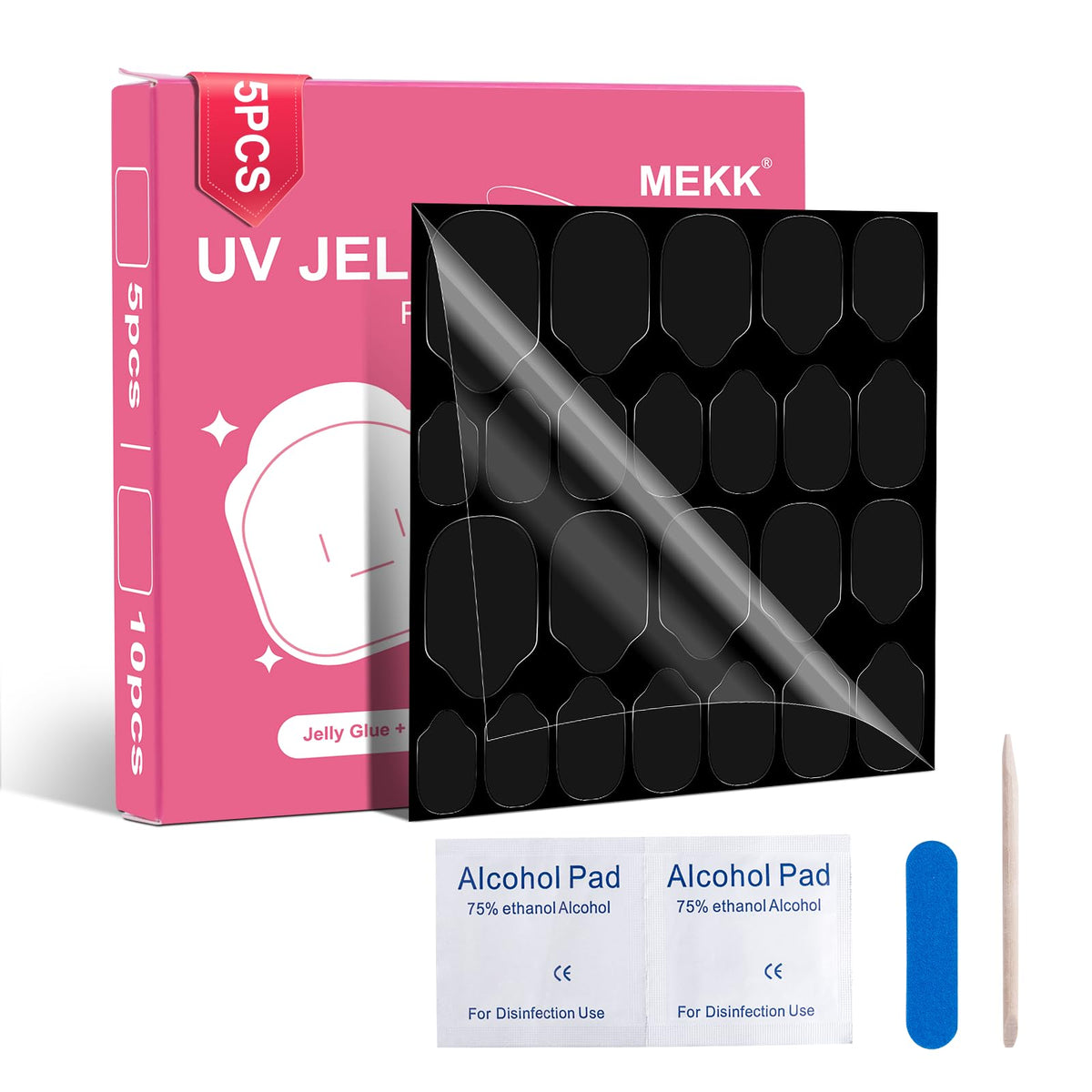 Mekk Uv Nail Adhesive Tabs - 120 Pcs Waterproof Double-Sided Sticky Tabs For Press-On Nails