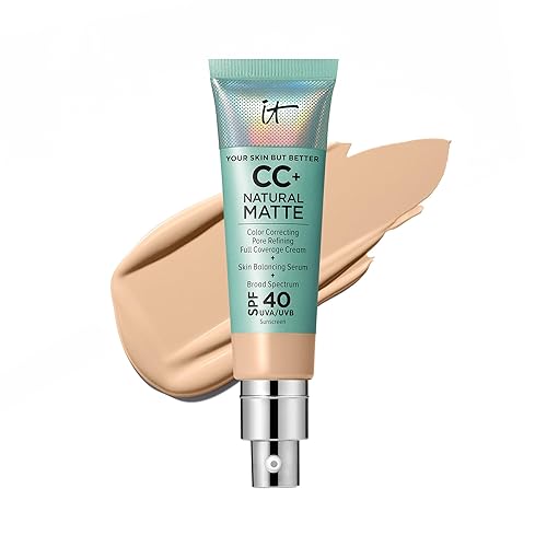 It Cosmetics Cc+ Cream Natural Matte Foundation Spf 40 - Oily Skin, Fragrance-Free, 1.08 Fl Oz