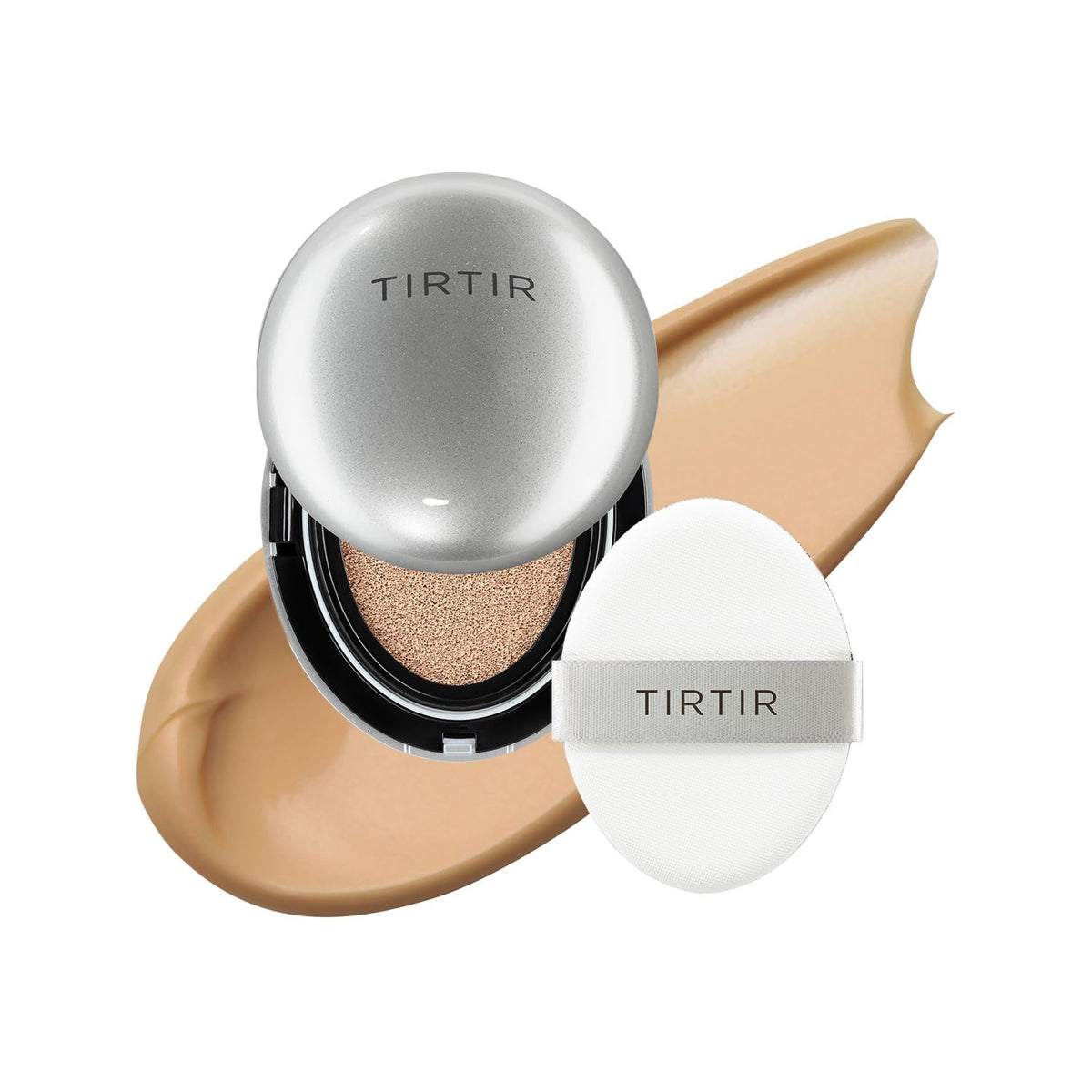 Tirtir Aura Glow Silver Cushion Foundation, 33N Macchiato, 0.15 Fl Oz - Korean Makeup