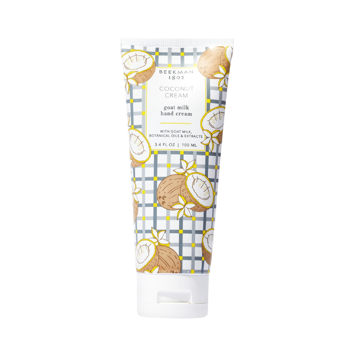 Beekman 1802 Coconut Cream Hand Cream, 3.4 Oz - Nourishing, Hydrating, Non-Greasy,