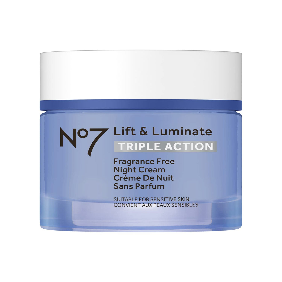 No7 Lift & Luminate Night Cream - Anti-Wrinkle, Hyaluronic Acid & Vitamin C, 50Ml