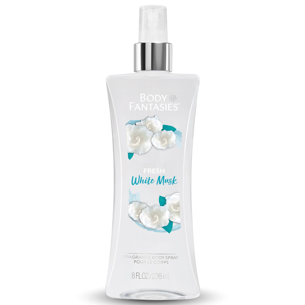 Body Fantasies Signature Fragrance Body Spray, Fresh White Musk, 8 Fl Oz - Long-lasting, Refreshing Scent for Daily Use