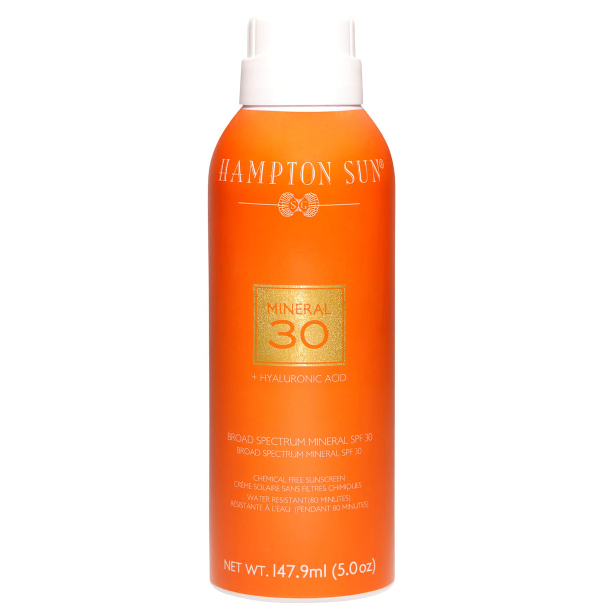 Hampton Sun SPF 30 Mineral Sunscreen Mist - Lightweight, Matte Finish, Reef-Friendly, 5 oz