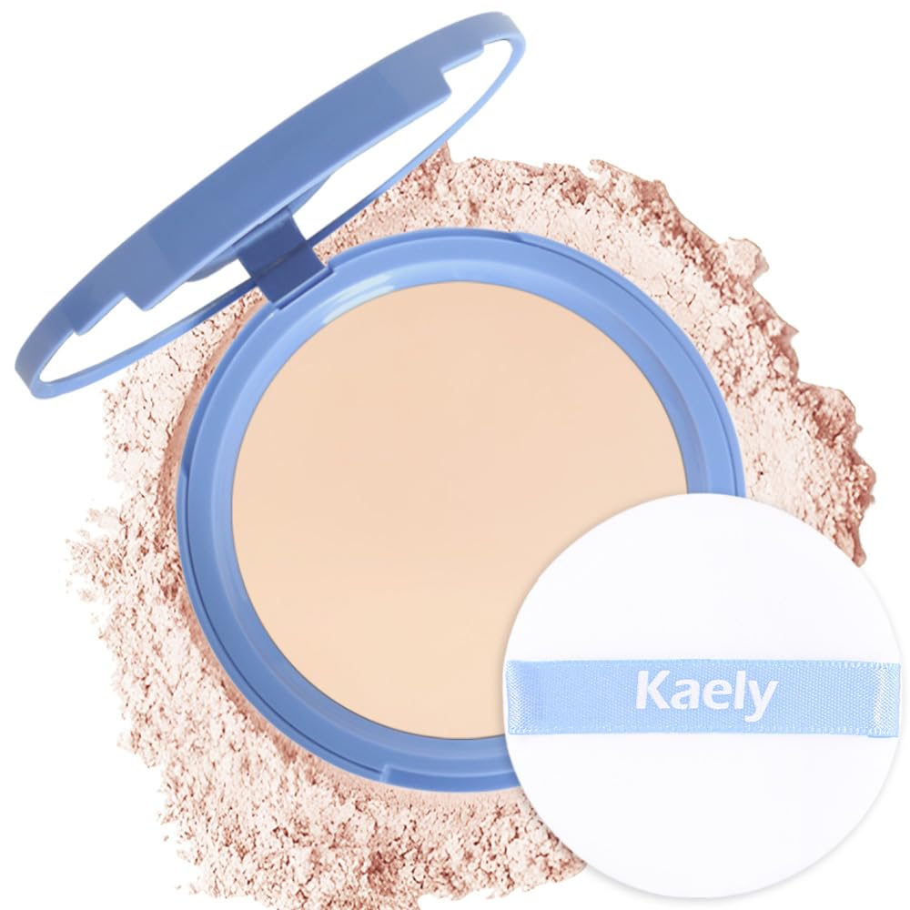 Kaely Oil Control Face Powder - Long Lasting Waterproof, Matte Finish, Vegan, 10 Porcelain, 0.35 Oz