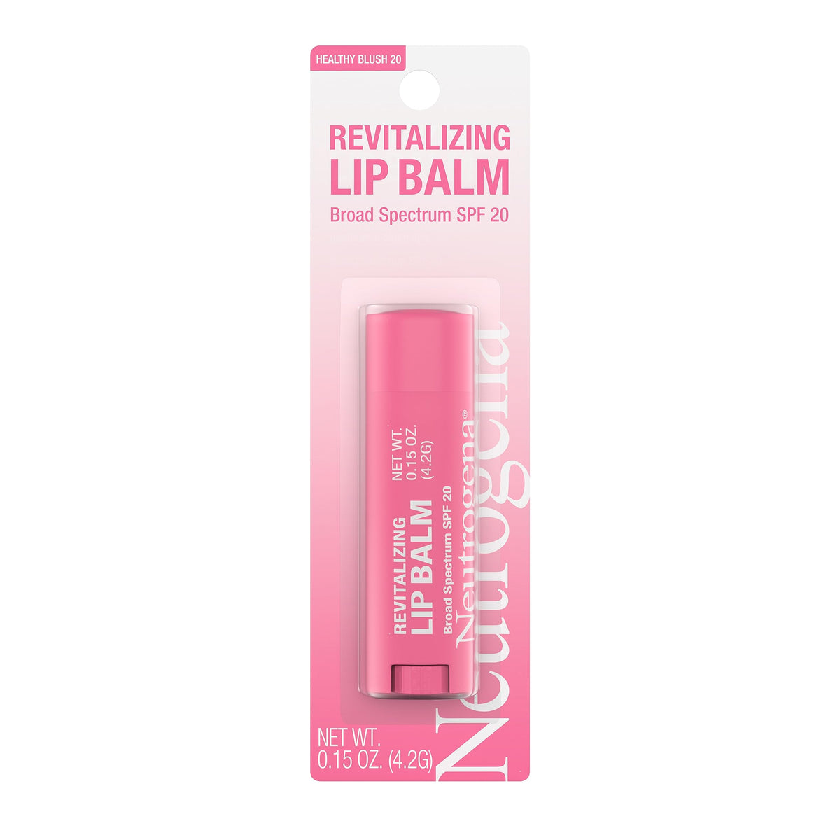 Neutrogena Revitalizing Tinted Lip Balm Spf 20 - Healthy Blush, 0.15 Oz Moisturizing Balm