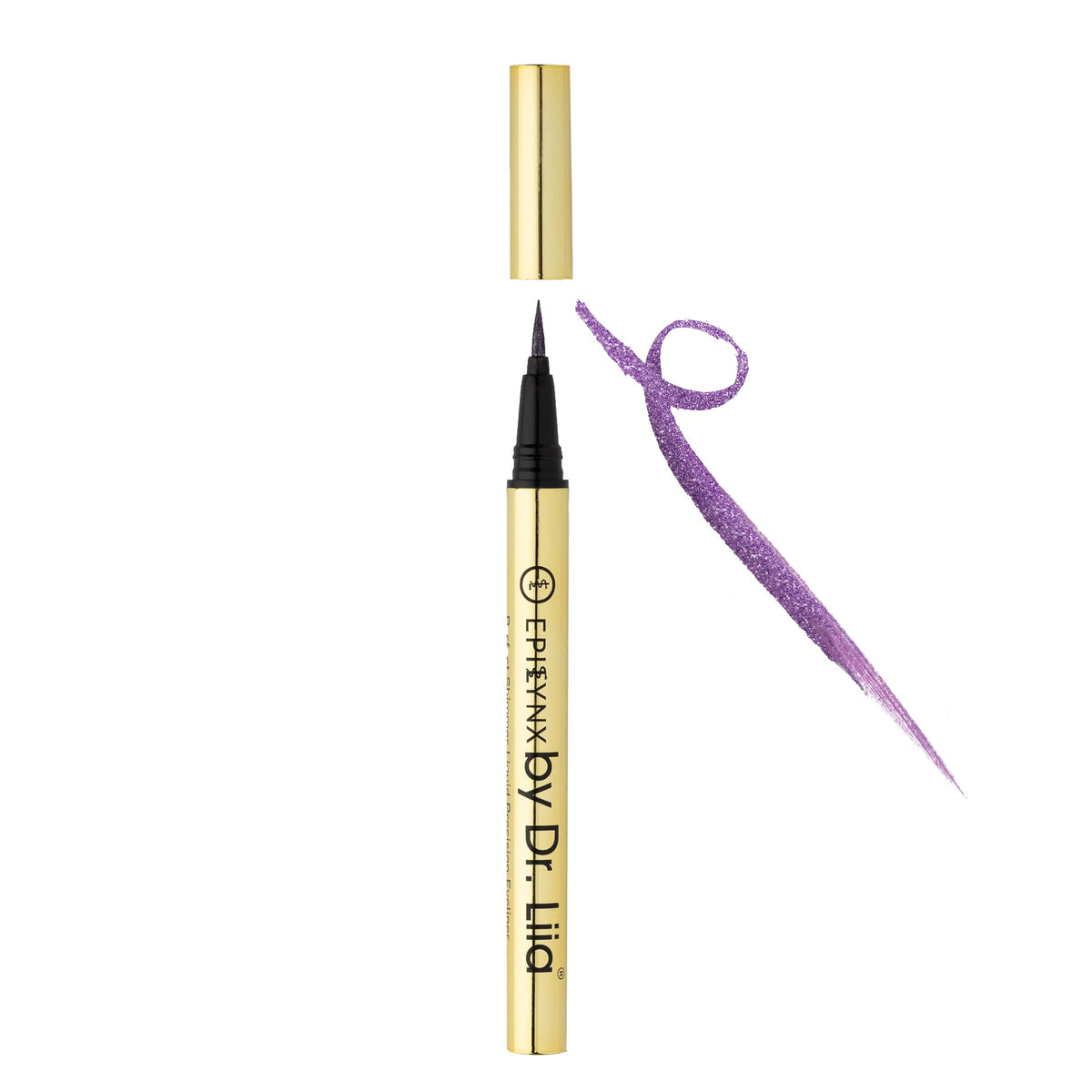 EPILYNX Long Lasting Waterproof Liquid Eyeliner - Vegan Shimmer Royal Purple, 2mL