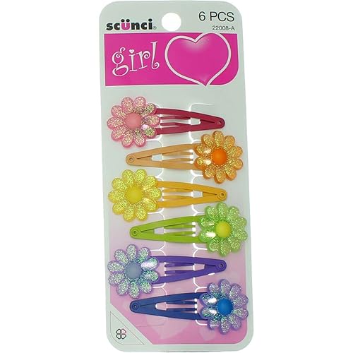 Scunci Clippies With Flowers - Trendy Hair Clips For Stylish Updos And Accessories