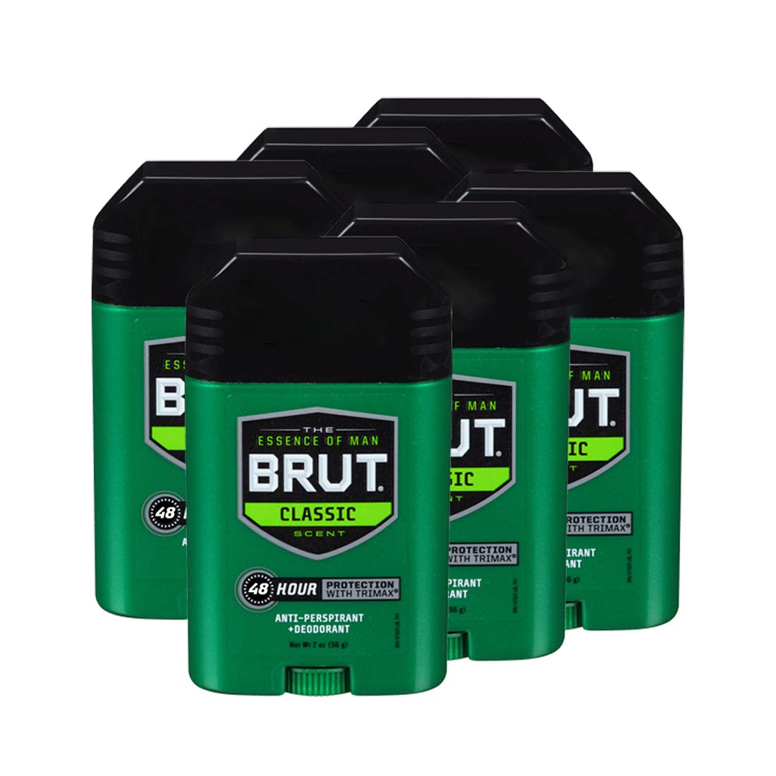 BRUT  Antiperspirant Deodorant  Solid  classic  2 oz  6 Pack