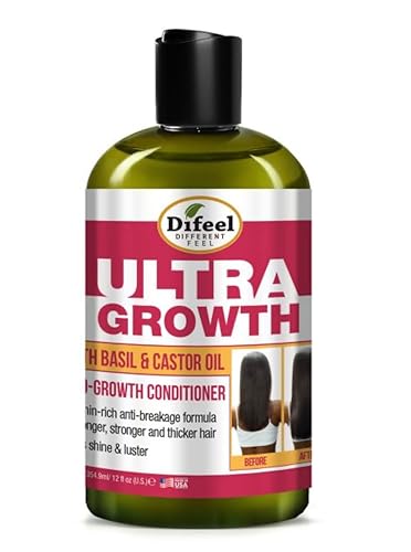 Difeel Ultra Growth Basil & Castor Oil Conditioner 12 Oz - Pro Growth Hair Care