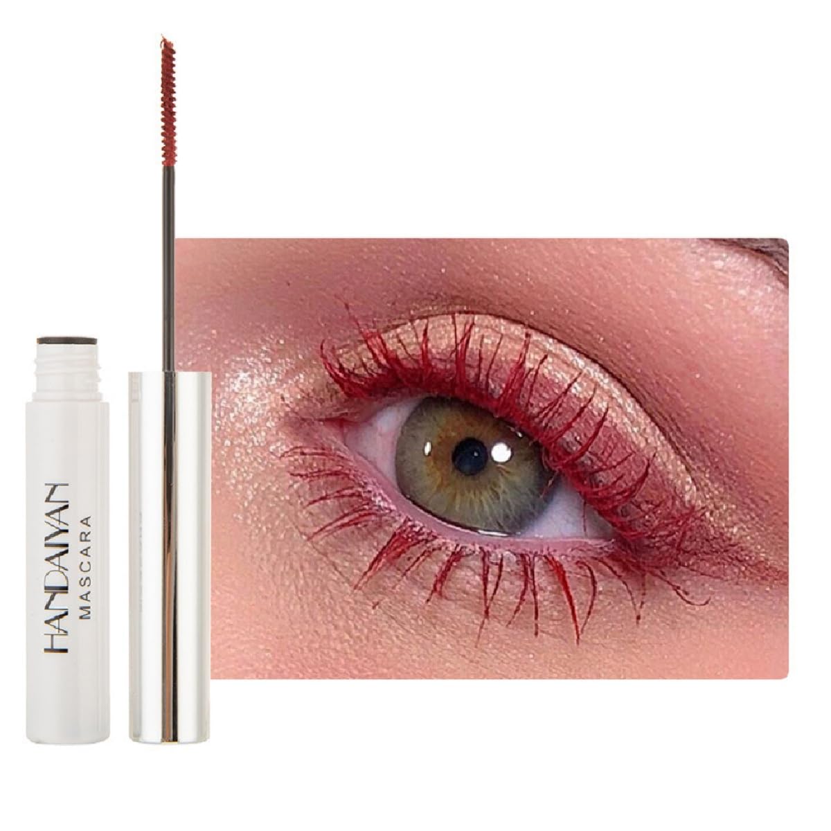 Nvyue Dark Red Waterproof Mascara - Fast Drying, Curling & Lengthening, 0.18 Fl Oz