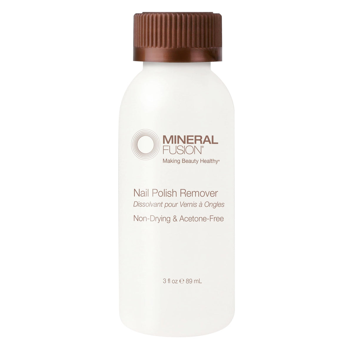 Mineral Fusion Mini Nail Polish Remover - 3 Fl Oz, White, Gentle & Effective Formula