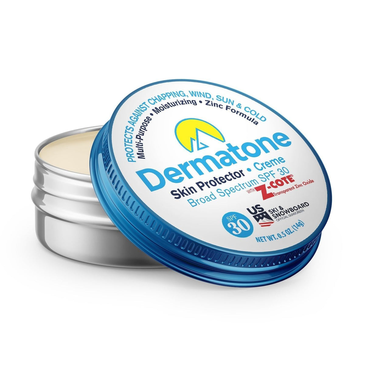 Dermatone Skin Protector W/Zinc - Spf 30 Balm For Face & Lips, 0.5 Oz, Moisturizes &