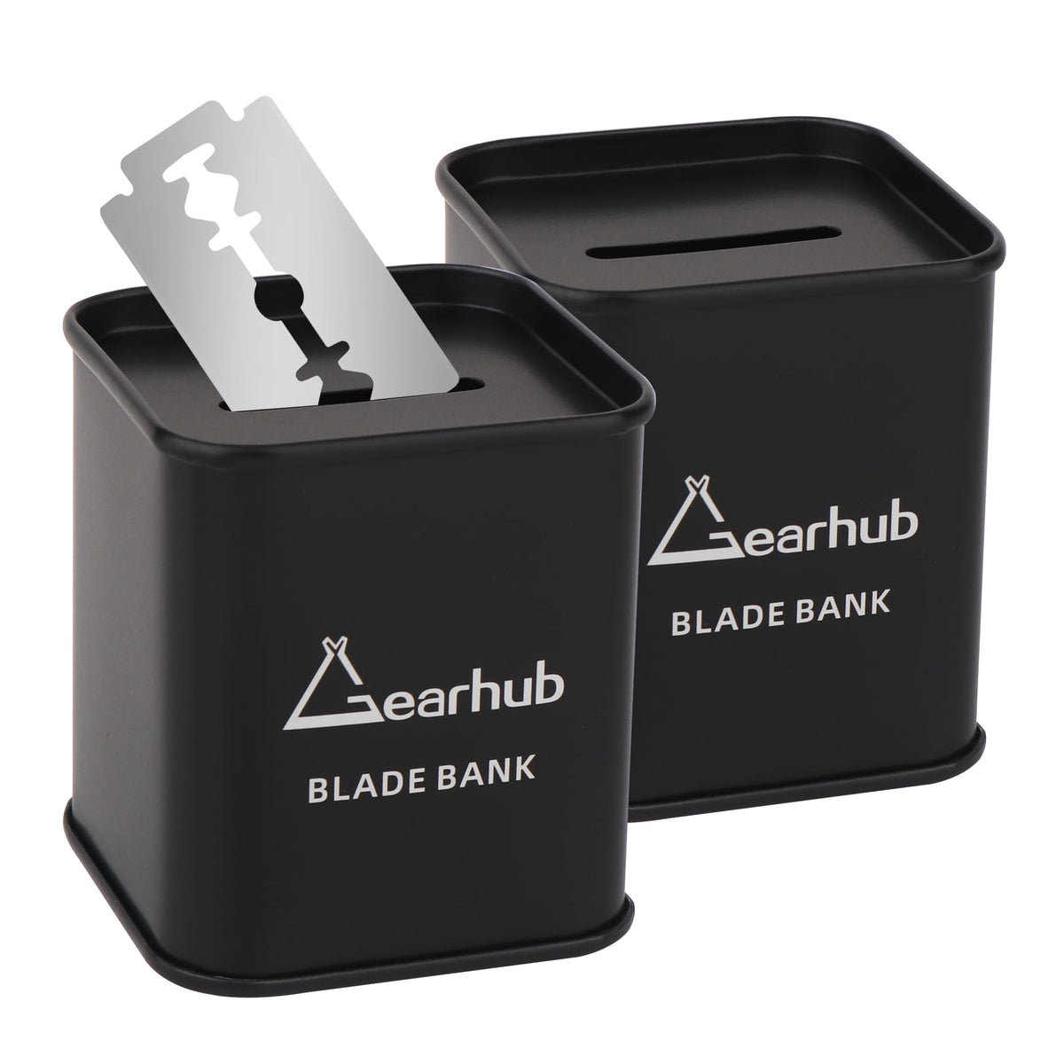 Gearhub 2 Pack Blade Bank - Safe Storage For 300+ Used Safety Razor Blades, Durable Metal Design