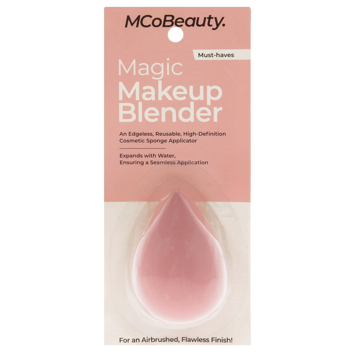 Mcobeauty Magic Makeup Blender Sponge - Latex-Free, Wet/Dry Use, Cranberry, 1 Count