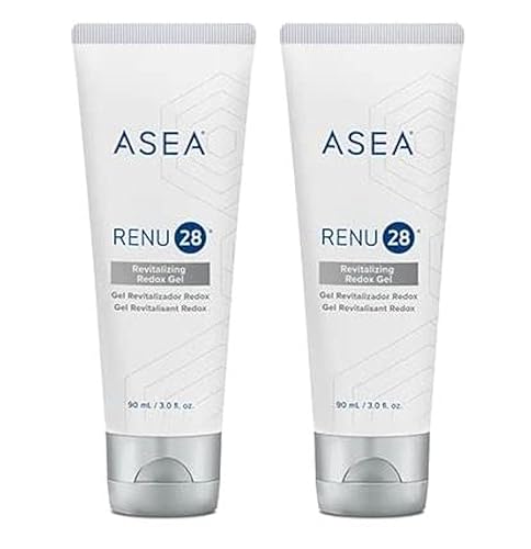 ASEA Renu 28 Revitalizing Redox Gel - 2 Pack, 3 Fl Oz Each for Skin Rejuvenation