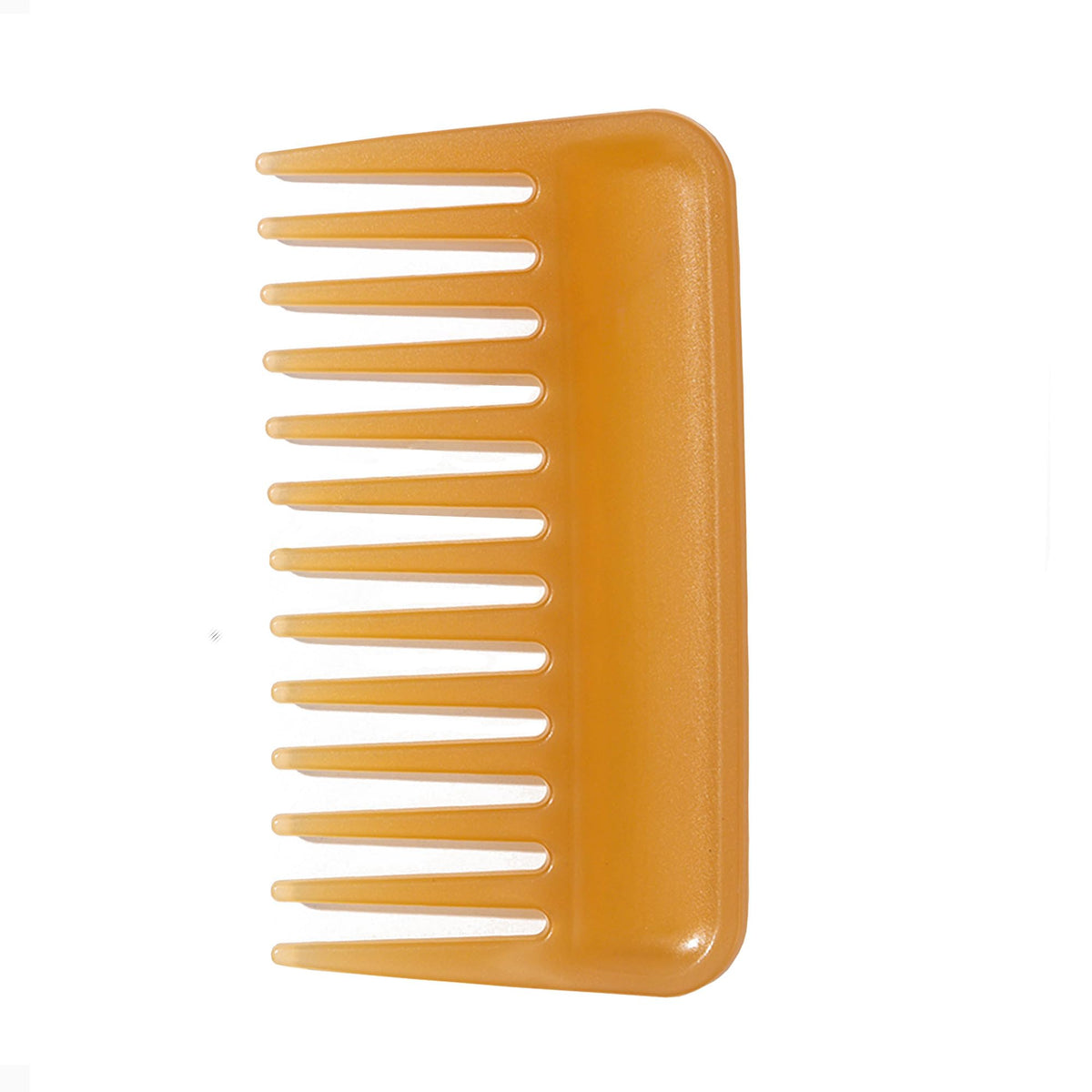 Denlydom Mini Wide Tooth Comb - Portable Detangling Comb For Curly Hair, Travel Size, Yellow