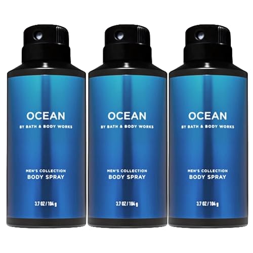 Bath & Body Works Ocean Men'S Deodorizing Body Spray, 3.7 Oz, 3-Pack - Fresh Scent