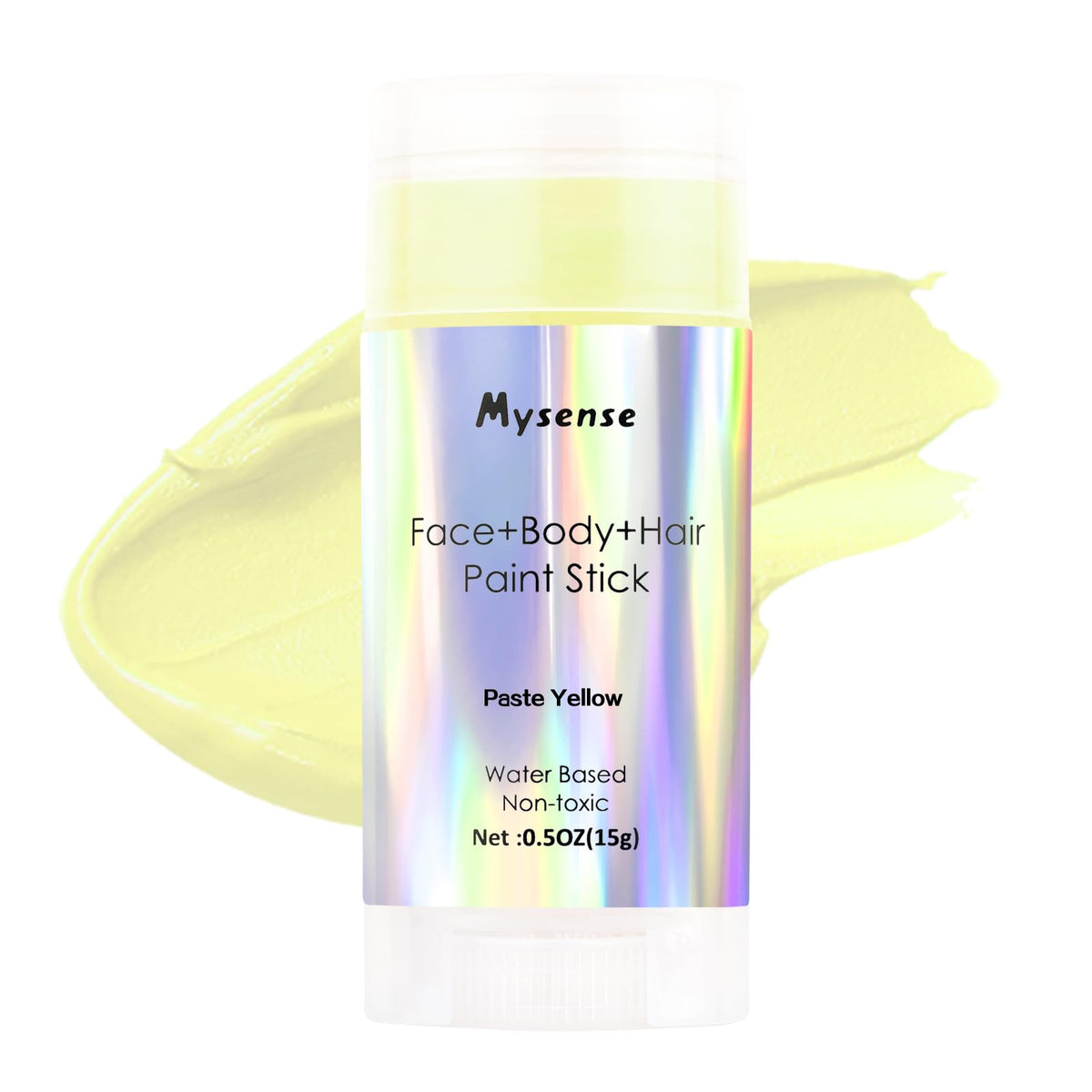 Mysense Pastel Yellow Body Paint Stick - Washable Non-Toxic Hair Color For Halloween Cosplay