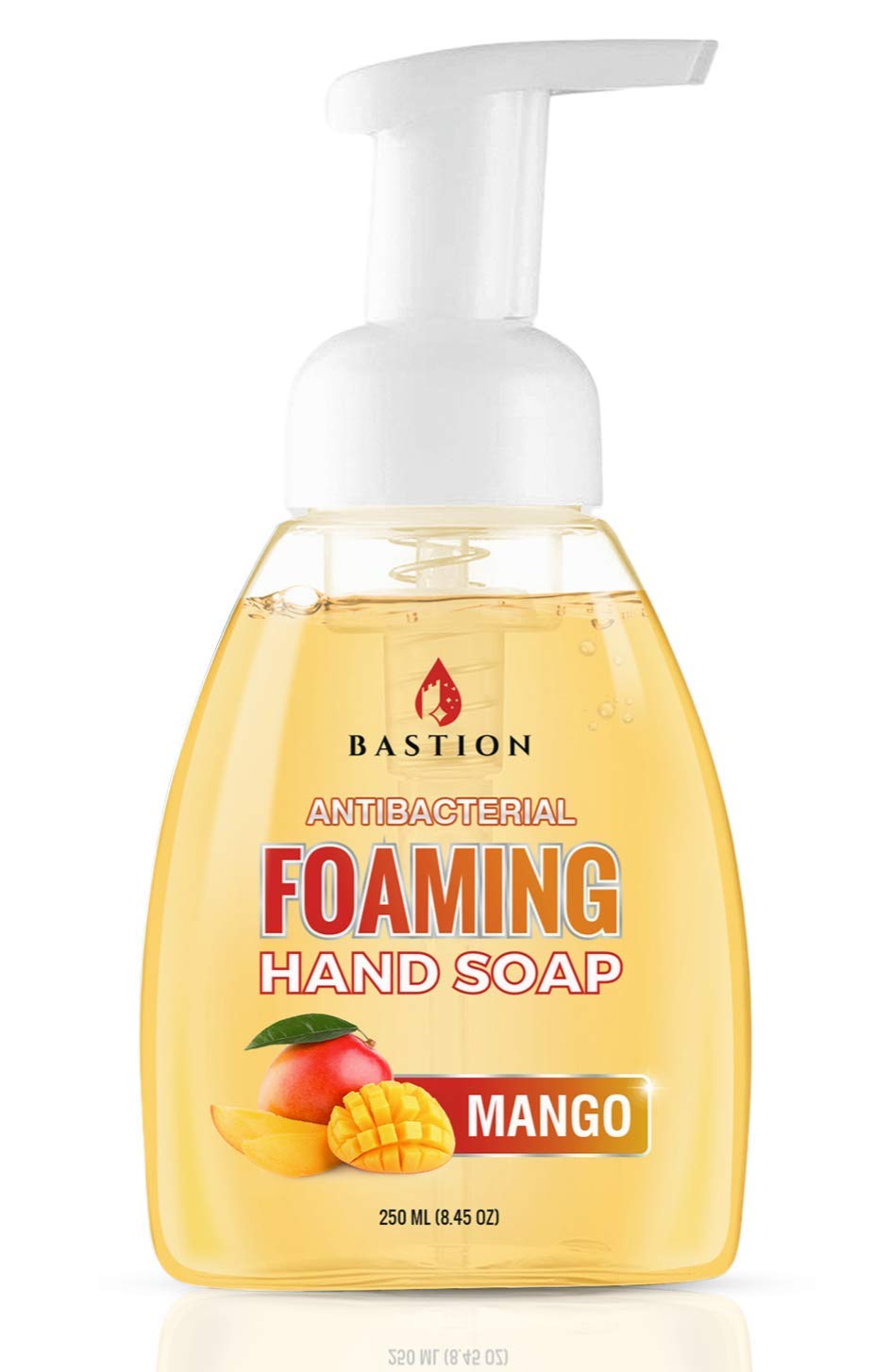 Bastion Antibacterial Foaming Hand Soap - Mango Scent, 8.45 Oz Instant Pump