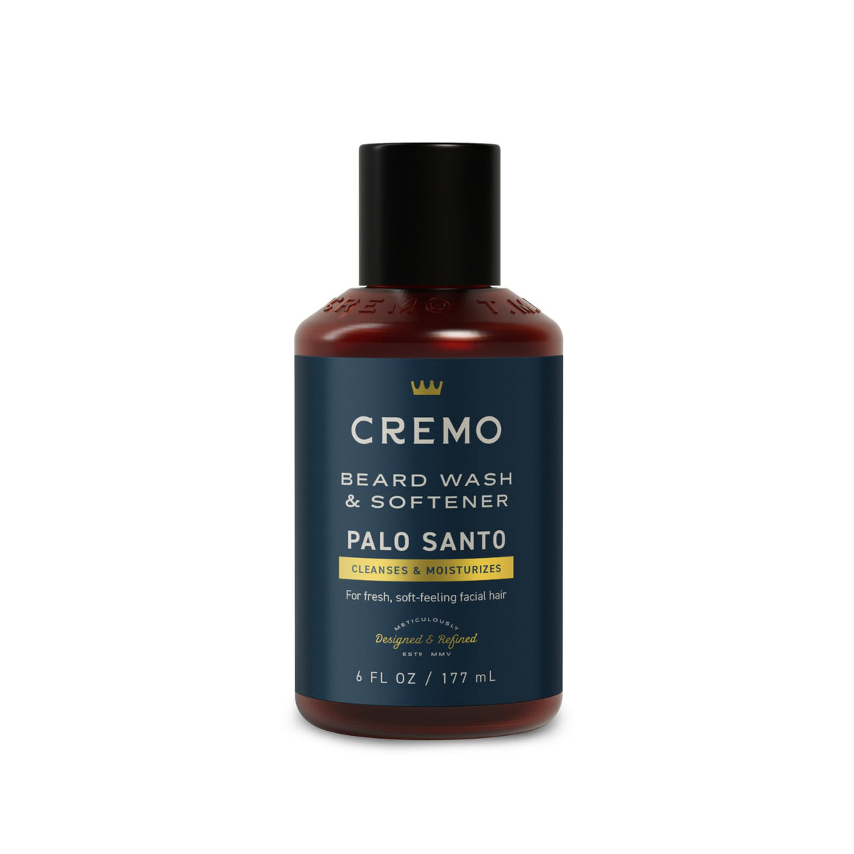 Cremo Beard Wash & Softener - Palo Santo, Moisturizes & Reduces Itch, 6 Fl Oz