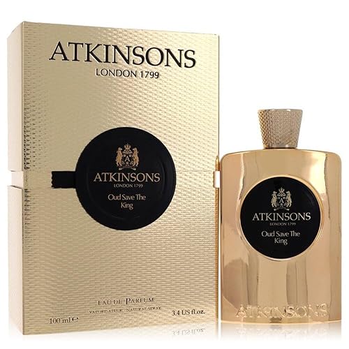 Oud Save The King by Atkinsons Eau De Parfum Spray 3.3 oz - Luxurious Scent for Men - Intense and Long-Lasting Fragrance