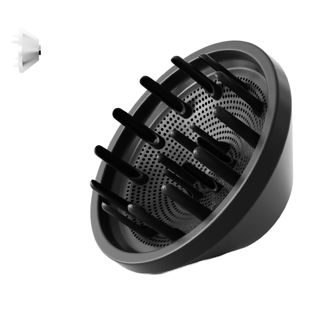 Hair Trends 360° Rotating Magnetic Hair Diffuser For Laifen & Dyson Airwrap - Black