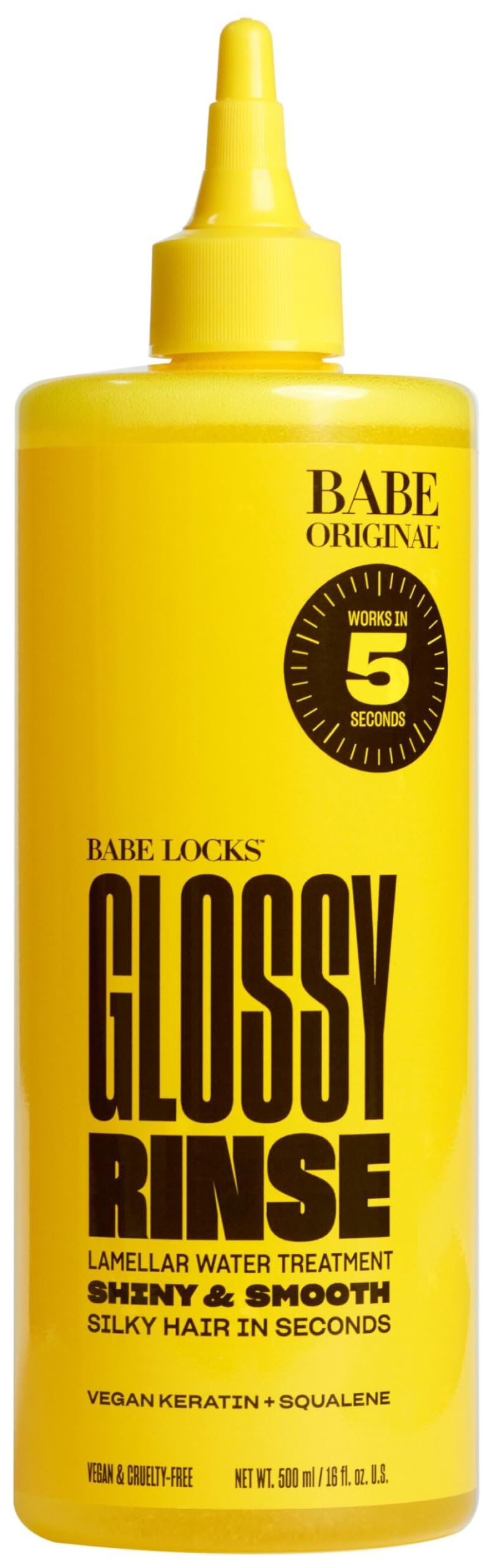 Babe Original Glossy Rinse Treatment - Hydrating In-Shower Lamellar Water Hair Mask, 500 Ml