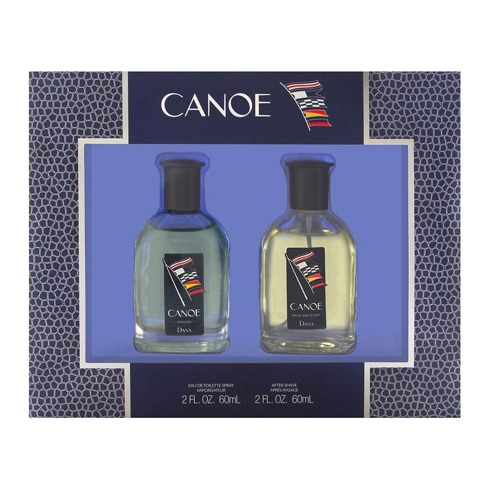 Dana Canoe 2 Piece Set: Eau De Toilette Spray & After Shave Splash For Men, 2.0 Oz