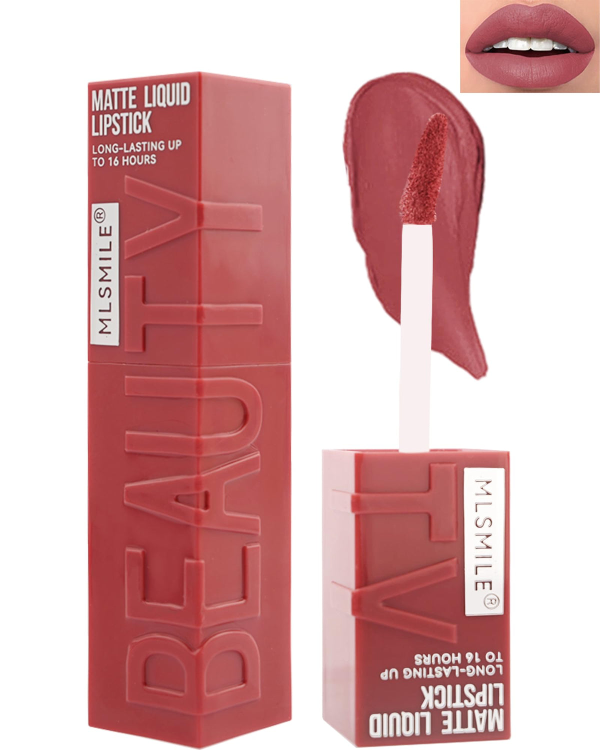 Lysdefeu Matte Liquid Lipstick, 16H Waterproof, Highly Pigmented, Pink Neutral, 0.2 Fl Oz