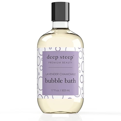 Deep Steep Lavender Chamomile Bubble Bath - 17 Fl Oz, Relaxing Bath Soak For Stress Relief