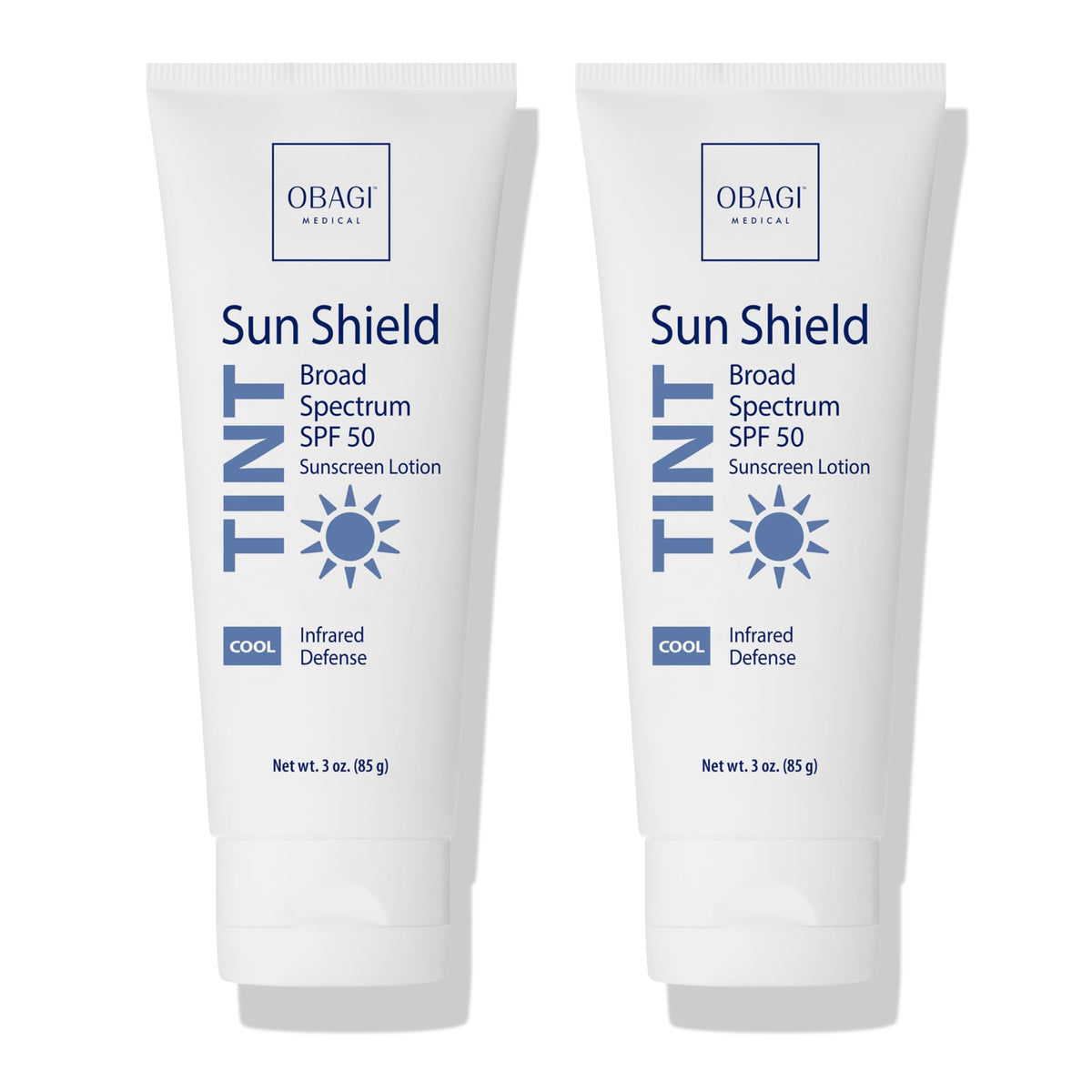 Obagi Sun Shield Tinted Sunscreen Spf 50 - Cool Tint, 3 Oz (Pack Of 2) - Broad Spectrum Protection