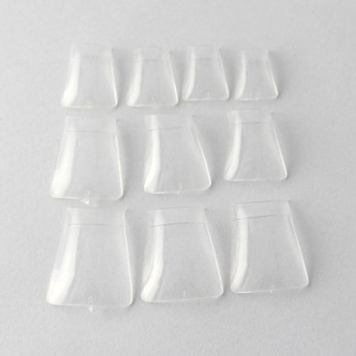 Enforten 500 Pcs Clear Acrylic Duck Nail Tips - French Style Clear Crystal Duck Feet Design