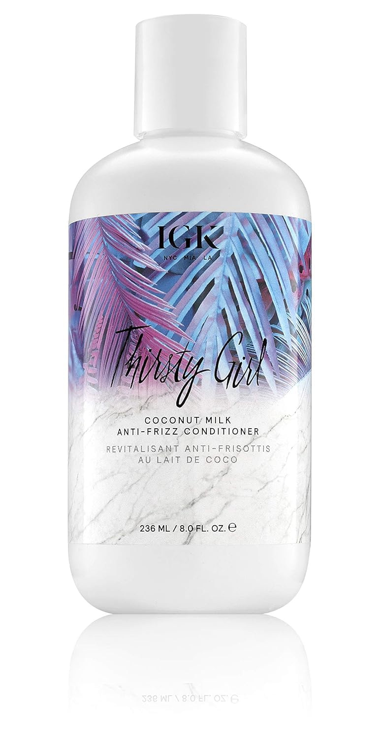 IGK THIRSTY GIRL Coconut Milk AntiFrizz Conditioner  Softer  Smoother  FrizzFree  Vegan  Cruelty Free  8 Oz