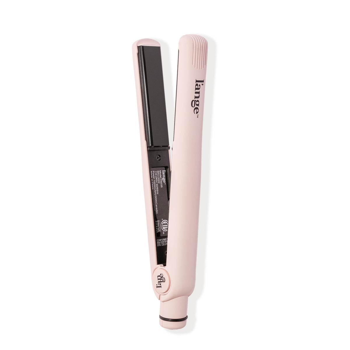 L'ANGE HAIR Aplatir Ceramic Flat Iron - Adjustable Temp, Tourmaline-Infused, Blush, 1 Inch