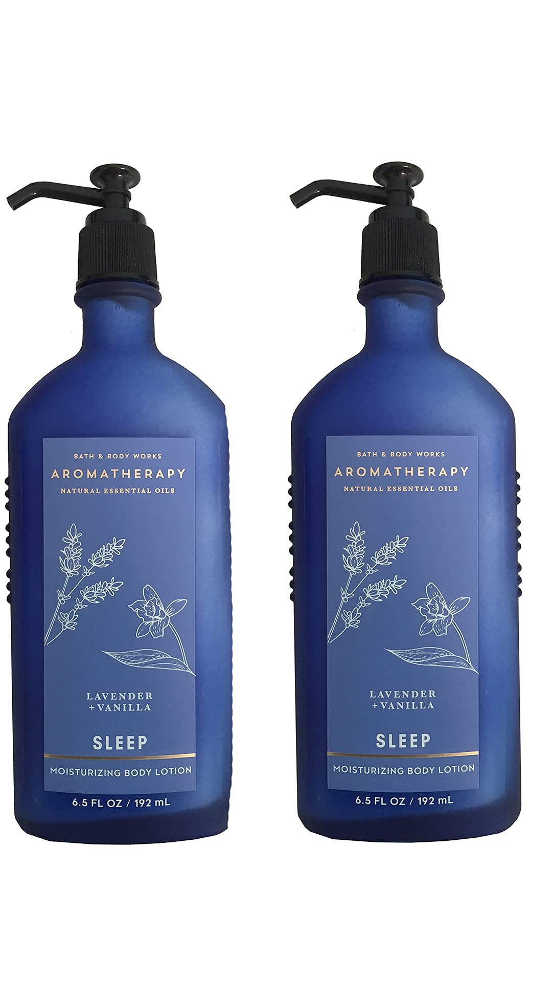 Bath & Body Works Lavender Vanilla Body Lotion - 2 Pack, 6.5 Fl Oz Each, Essential Oils