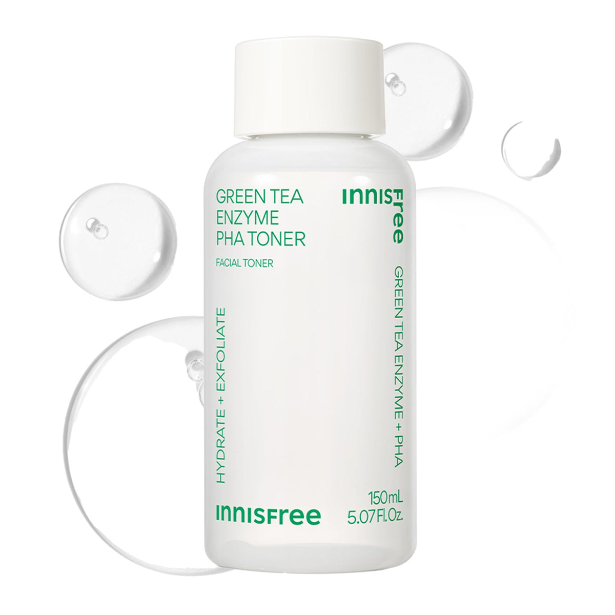 Innisfree Green Tea Enzyme Pha Toner With Hyaluronic Acid - Hydrating Korean Toner For Glowing Skin