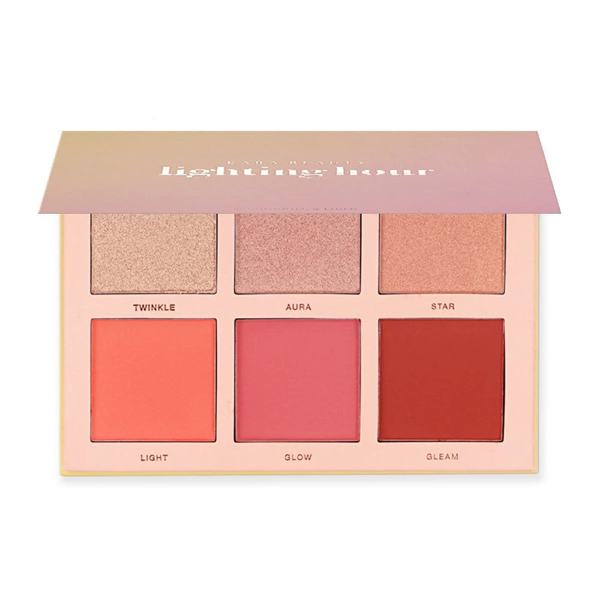 Kara Beauty Lighting Hour 2-In-1 Vegan Blush & Highlight Palette - Vivid, 0.8 Oz