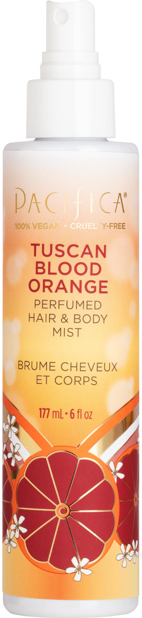 Pacifica Tuscan Blood Orange Hair & Body Mist, Alcohol-Free, Vegan, 6 Fl Oz