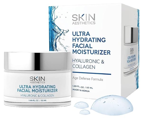 Skin Aesthetics Hyaluronic Acid & Collagen Moisturizer - Anti-Aging, Hydration, 1.69 Oz