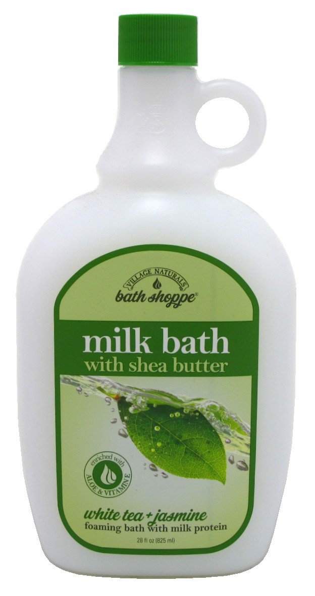 Village Naturals Bath Milk - Ultra-Moist White Tea & Jasmine, 28 Oz (3 Pack)