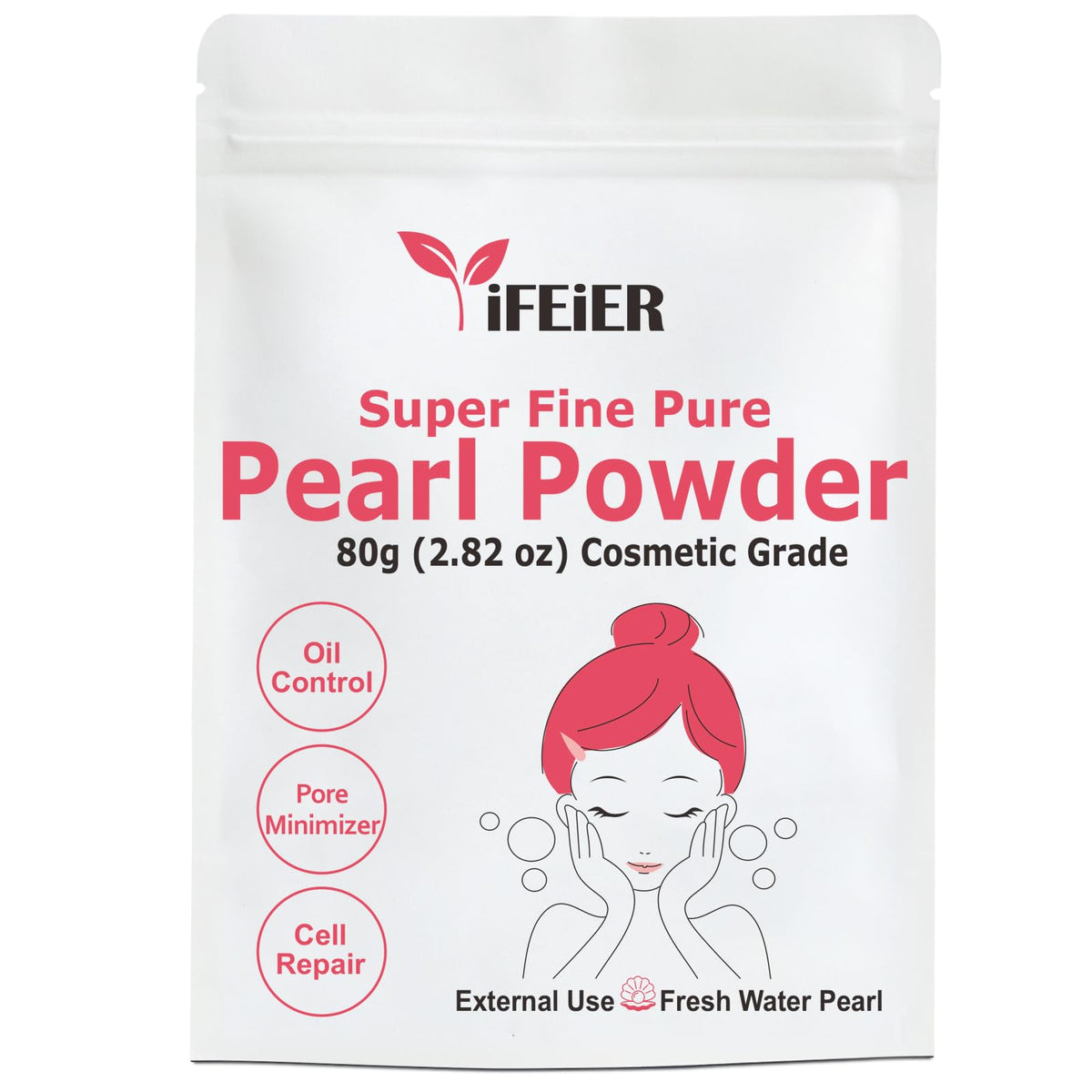 Ifeier Superfine Pure Freshwater Pearl Powder For Skincare, 80G - Diy Lotions & Masks