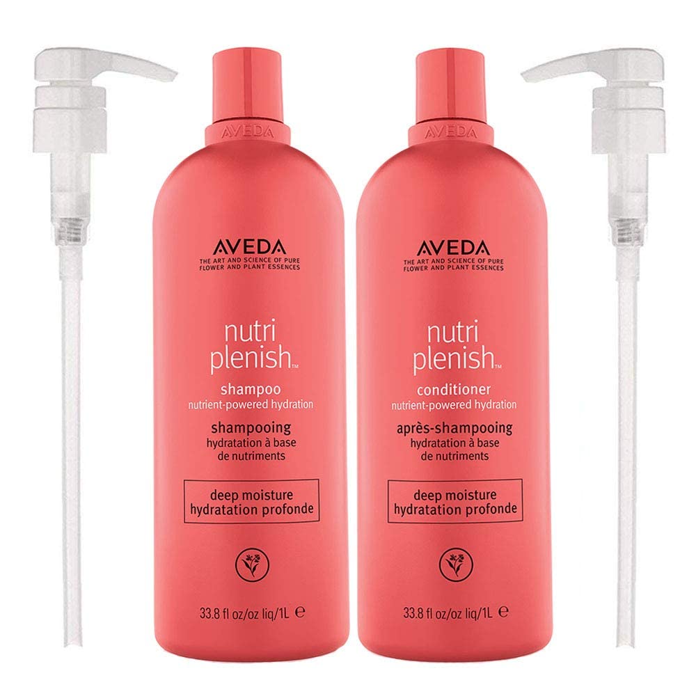 Aveda Nutriplenish Deep Moisture Shampoo & Conditioner Set, 33.8 Oz Each, With Pumps