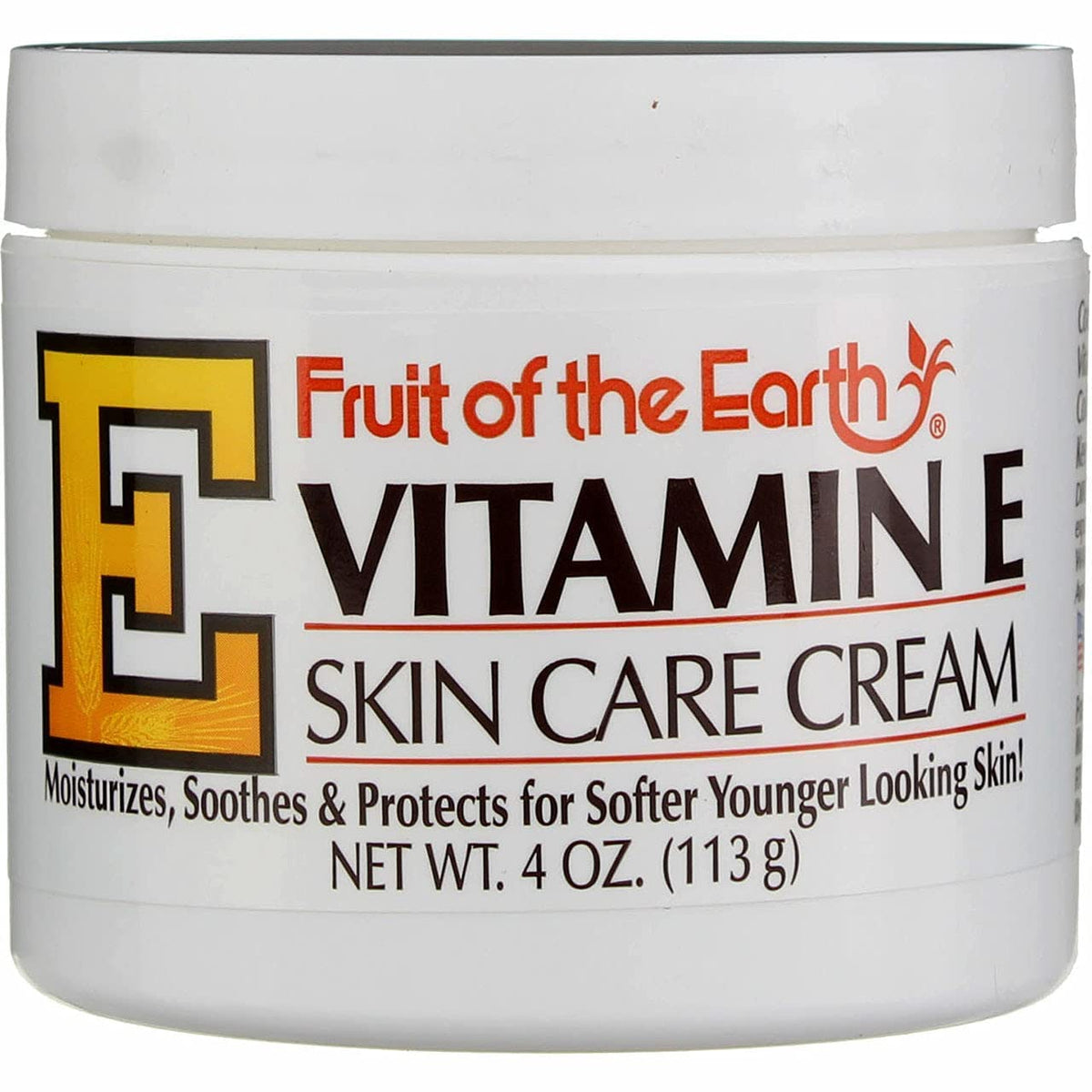 Fruit Of The Earth Vitamin E Skin Care Cream, 4 Oz Jar, Pack Of 8 - Moisturizing & Nourishing