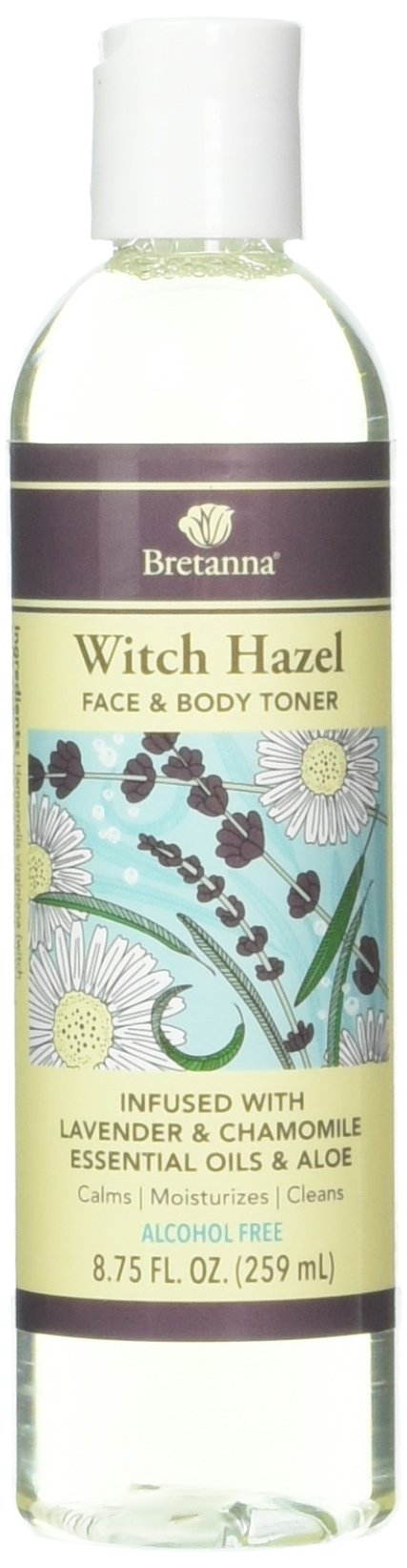 Bretanna Witch Hazel Toner With Lavender & Chamomile - 8.75 Fl Oz, Soothing Skin Care