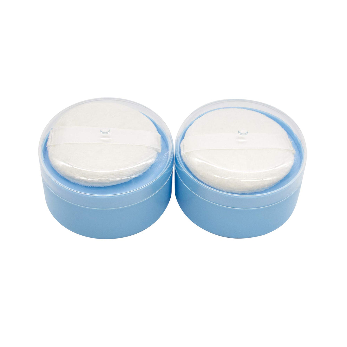 Auear 2 Pcs Body Powder Container Puff Box With Sifter For Home & Travel - Blue, 3.54&quot; X