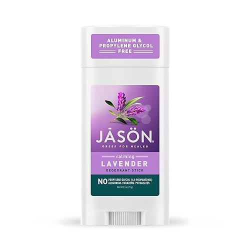 Jason Aluminum Free Deodorant Stick, Calming Lavender, 2.5 Oz - Natural & Gentle Care